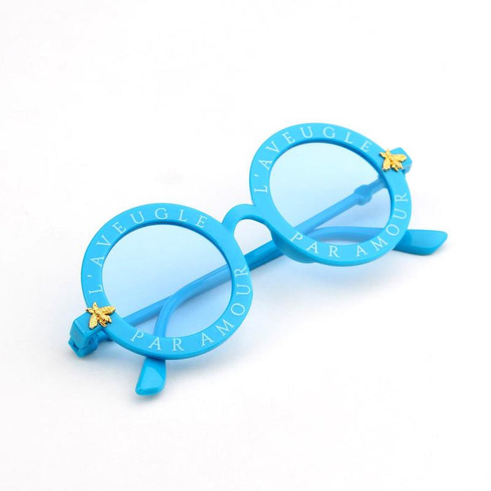 Children's Sunglasses letter round frame glasses