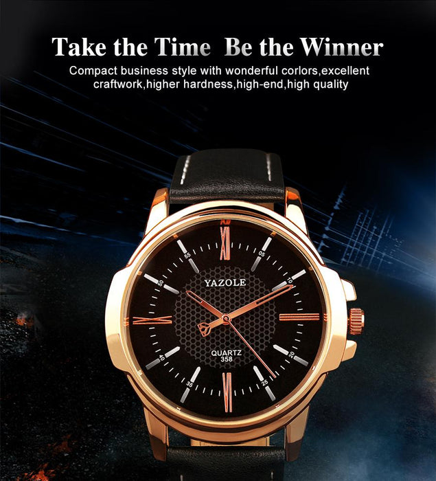 Yazole Brand Luxury Famous Business Men's Watch Male Clock Fashion Quartz Watch