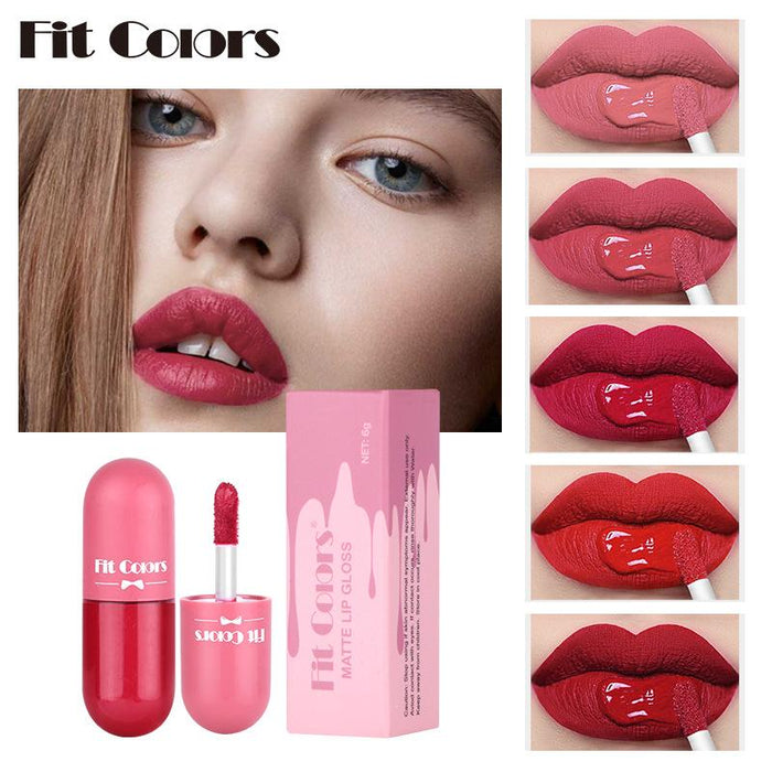 5-colour Mini capsule lip gloss non stick cup matte