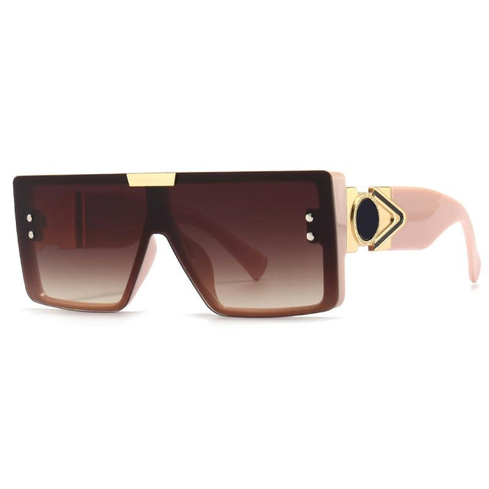 Large frame sunglasses frameless conjoined Sunglasses