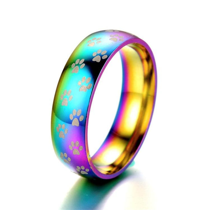 Dazzling Colorful Titanium Steel Ring