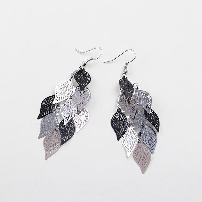 New Fashion LEAF EARRINGS COLOR Earrings Earrings Earrings Copper Accessories Jewelry