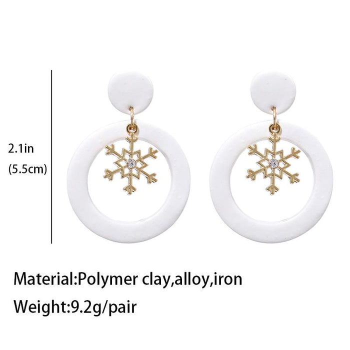 Advanced Cloud Snowflake Love Simple Earrings Earrings