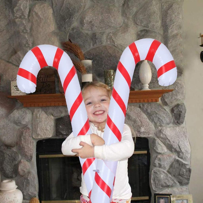 90cm Inflatable Christmas Candy Cane Stick Balloons