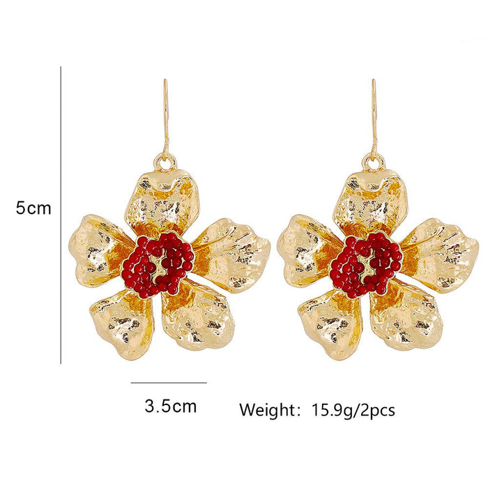 New Style Temperament Fashion Sweet Flower Earrings Earrings