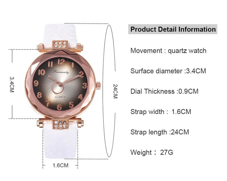 New Creative Prismatic Glass Digital Scale with Diamond Fashion Watch Llz22223