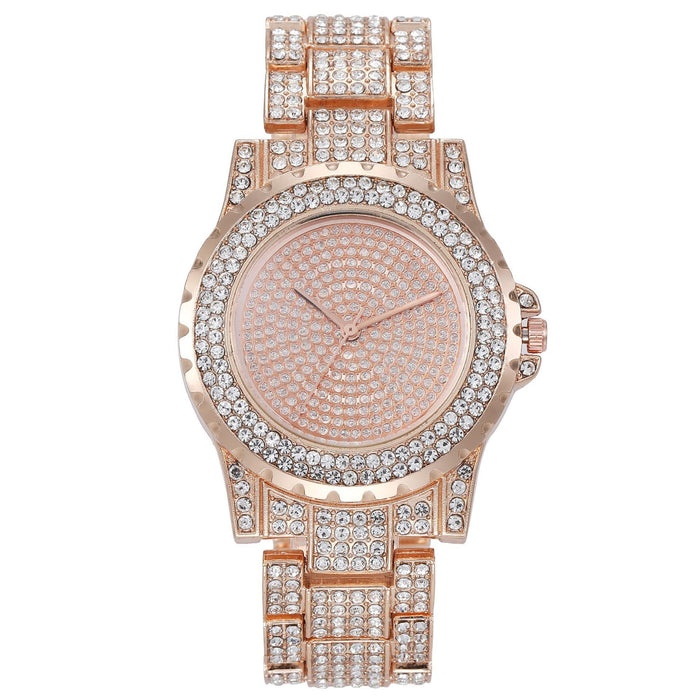 Women Watch Rhinestone Steel Quartz Fashion Wristwatch LLZ13884