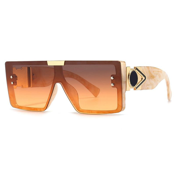 Large frame sunglasses frameless conjoined Sunglasses