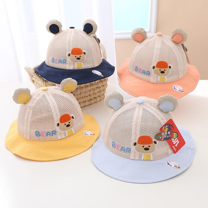 Summer Cute Baby Cartoon Bear Children Net Hat