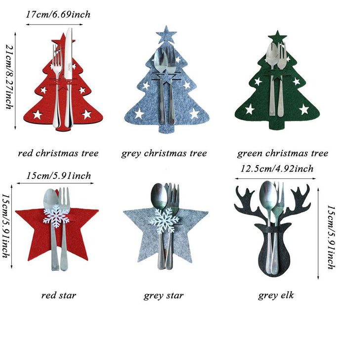 4PCS 44 Styles Christmas Knife and Fork Holder