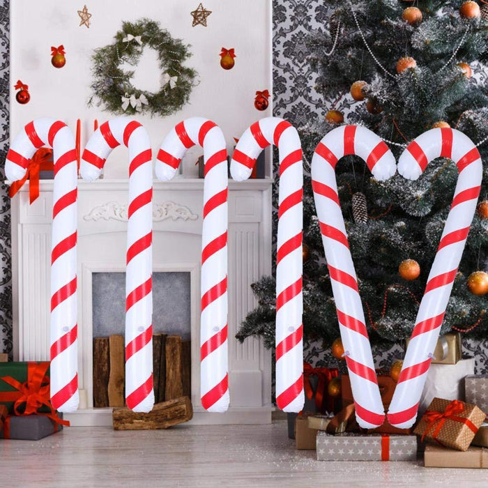 90cm Inflatable Christmas Candy Cane Stick Balloons