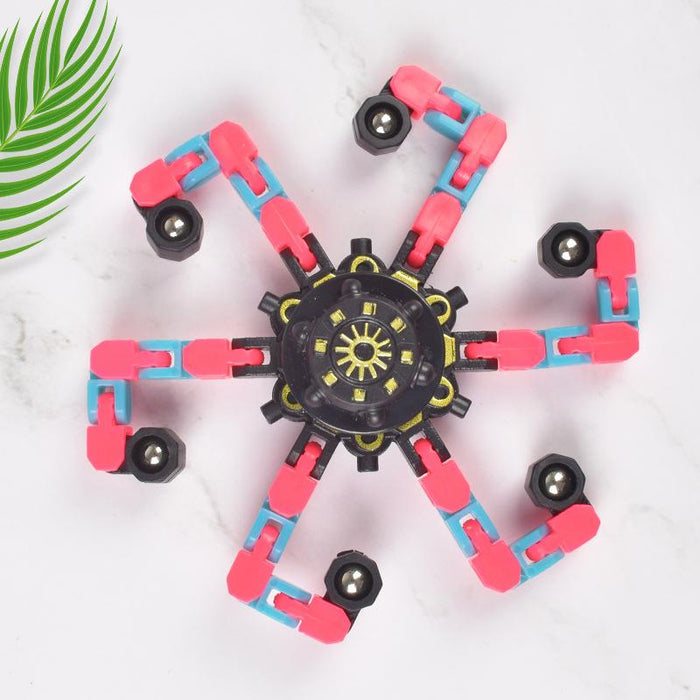 Deformable fingertip sensory mechanical fidget spinner