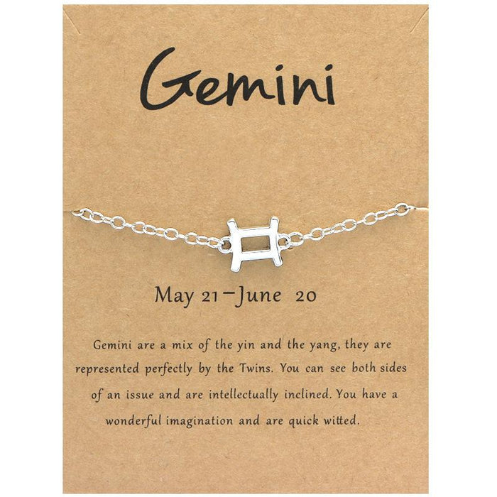 Twelve Constellations Bracelet Constellation Card Bracelet