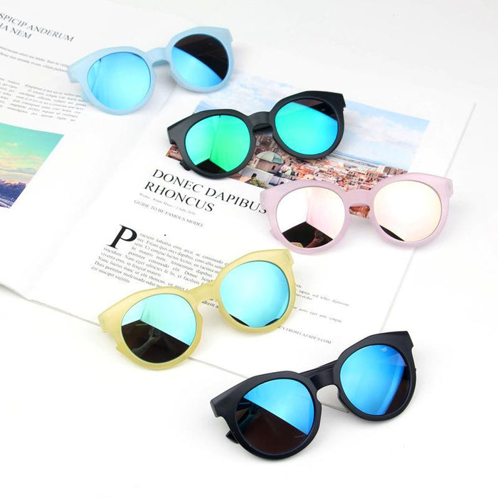 colourful reflective lenses for children's Sunglasses