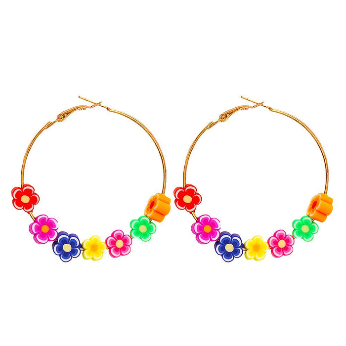 New Creative Mixed Color Cartoon Animal Funny Flower Earrings