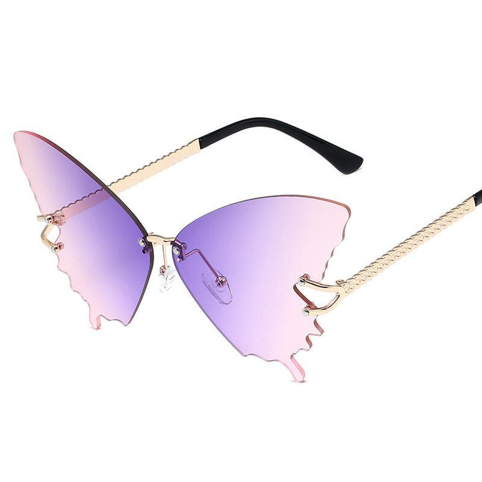 Butterfly sunglasses female large frame gradient