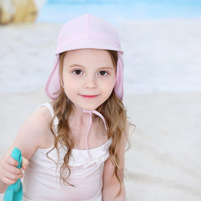 Pink Flounced Outdoor Sunscreen Thin Children's Fisherman Hat