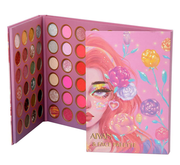 84 colour makeup, eye shadow + blush + high gloss eye shadow set box, pearl light matte eye shadow.