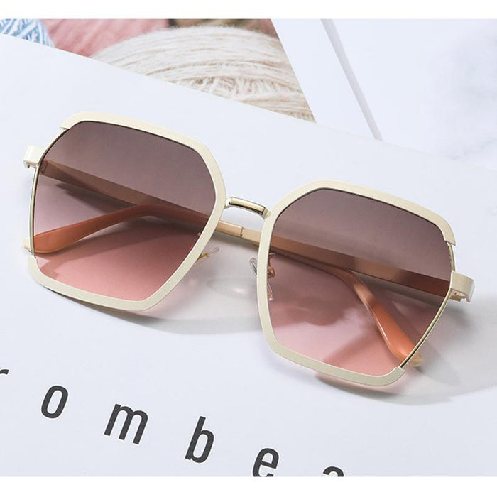 Metal sunglasses large frame anti ultraviolet