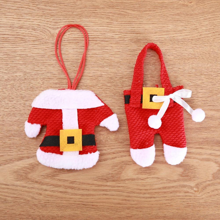 Christmas Desktop Decoration Clothing StyleTableware Cover