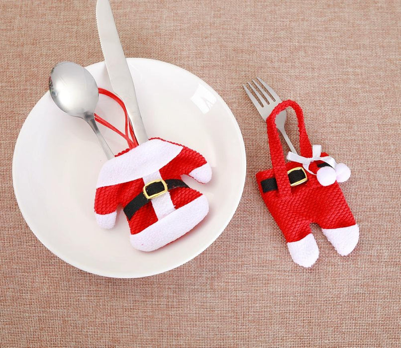 Christmas Desktop Decoration Clothing StyleTableware Cover