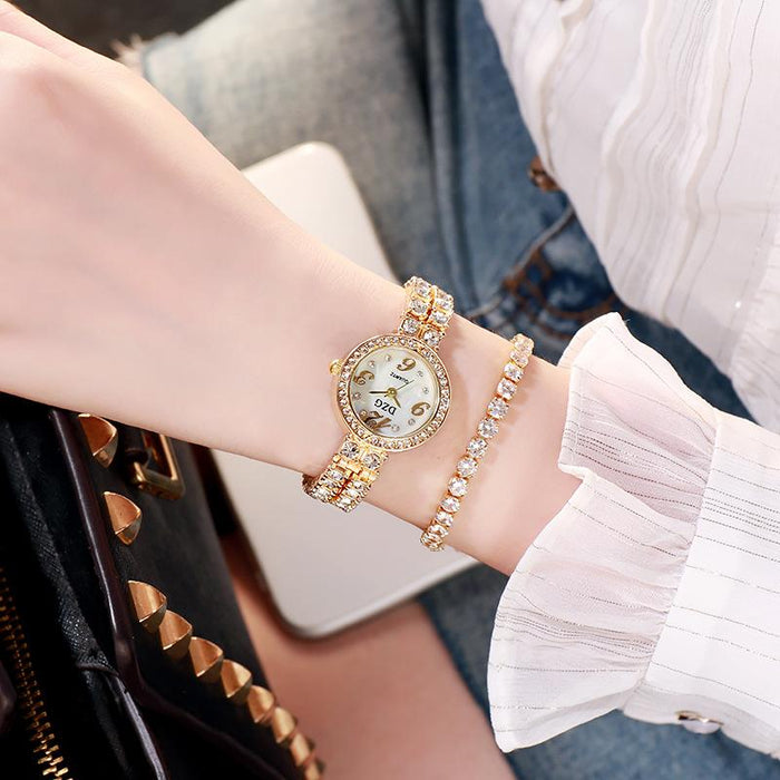 Ladies Shell Quartz Watch Casual Simple Temperament Clock