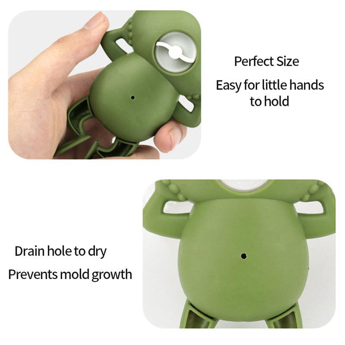 Children's bath toy cartoon fluttering clockwork frog