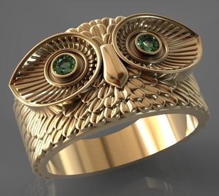 New Creative Owl Ring Popular Vintage Hand Jewelry