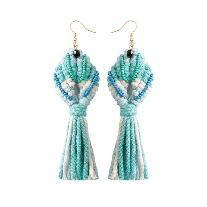 Bohemia Fish Sytle Hand Woven Tassel Earrings