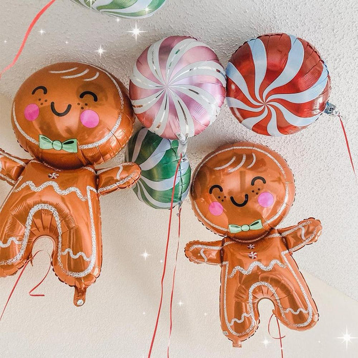 Jumbo Gingerbread Man Foil Christmas Balloon