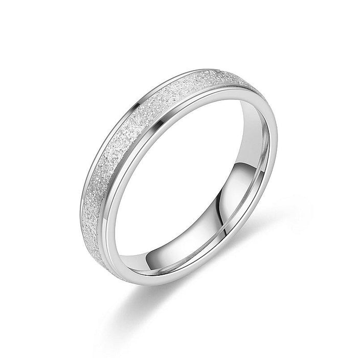 Stainless Steel Frosted Ring