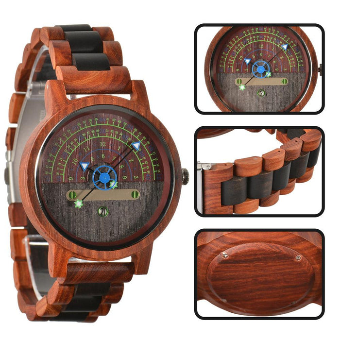 New Leisure Personality Trend Black Technology Concept Wooden Watch