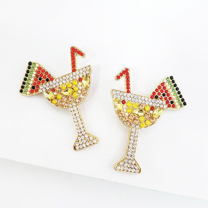 Female Jewelry Personalized Fruit Drink Cup Earrings Accessories