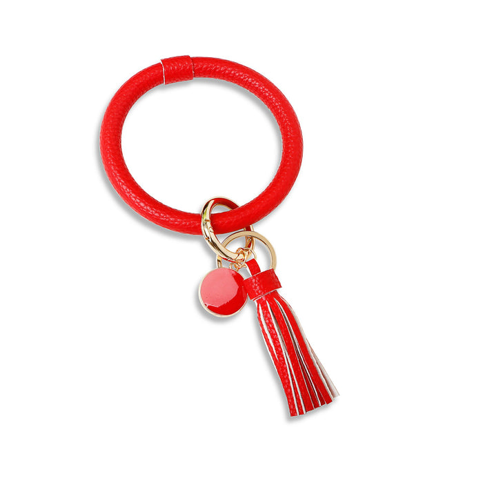 New Bracelet Key Chain Pu Tassel Bracelet Pendant