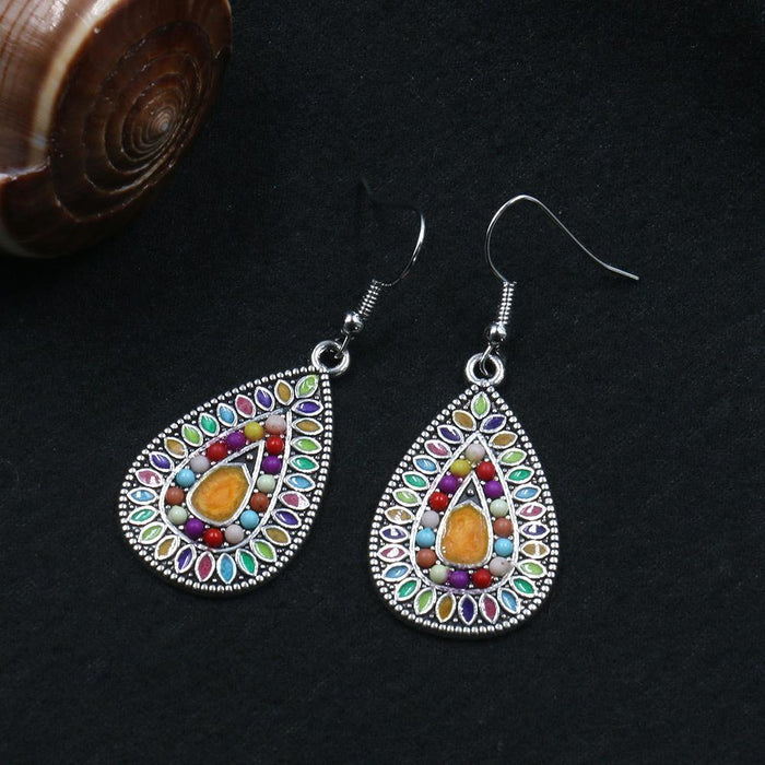 Bohemian Fashion Drop Shaped Pendant Earrings Jewelry