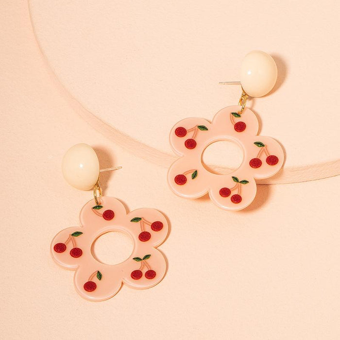 New Fresh and Cute Summer Cherry Earrings Women's Stud Earrings