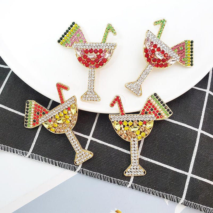 Female Jewelry Personalized Fruit Drink Cup Earrings Accessories