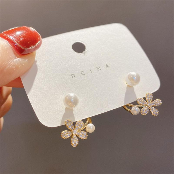 Pearl Flower Earrings