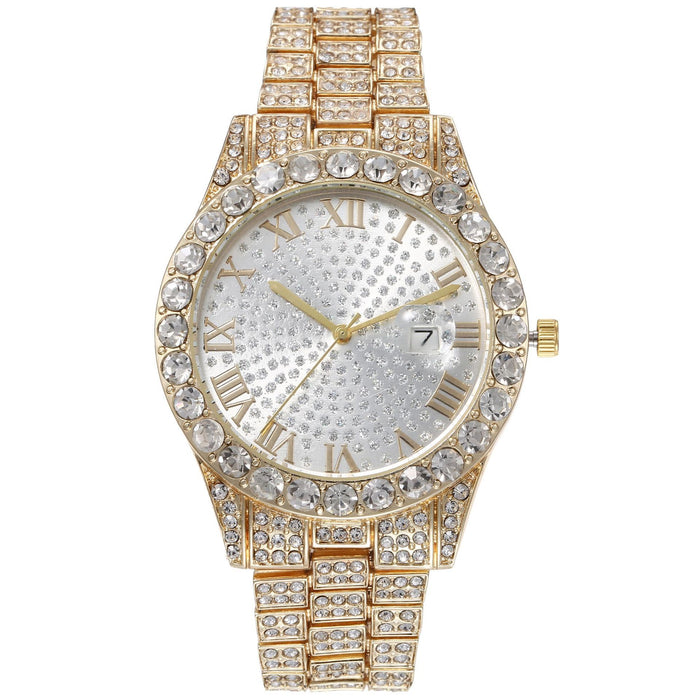 Women Watch Rhinestone Steel Quartz Fashion Wristwatch LLZ13880