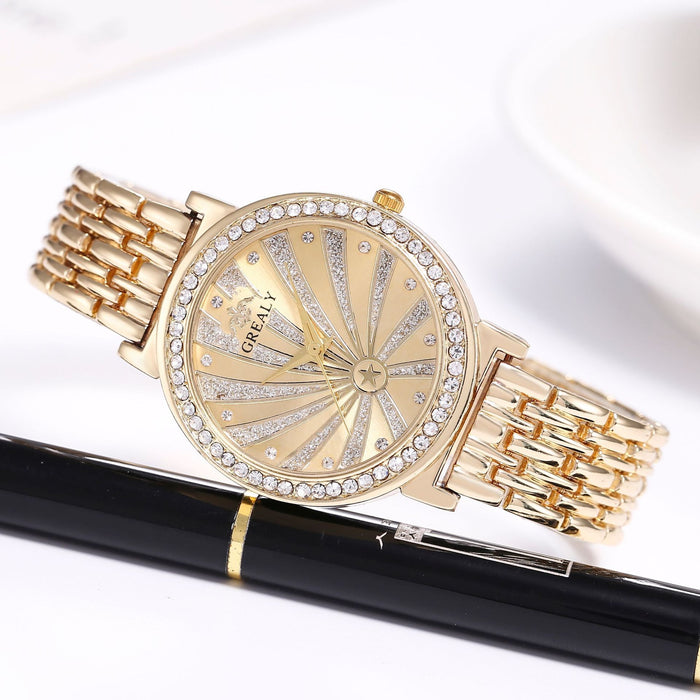 New Fashion Gypsophila Ladies Watch Alloy Steel Band Watch