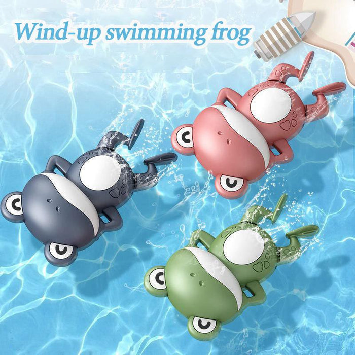 Children's bath toy cartoon fluttering clockwork frog