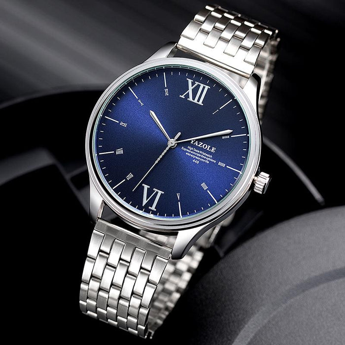 Men's Watches Men Luxury Brand YAZOLE Mens Business Watches Waterproof Full Stainless Steel Quartz Men's Watch Relogio Masculino