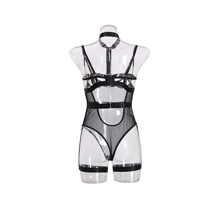 Women's Sexy Mesh Hollow One-piece Lingerie Bodysuit