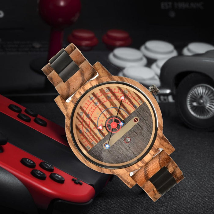 New Leisure Personality Trend Black Technology Concept Wooden Watch