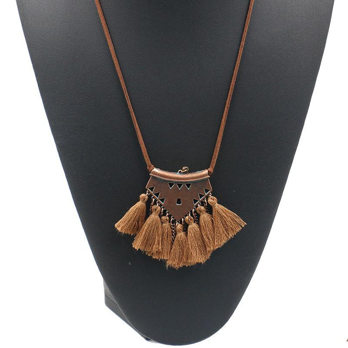 Fashion Tassel Pendant Necklace Women's Creative Chain Jewelry