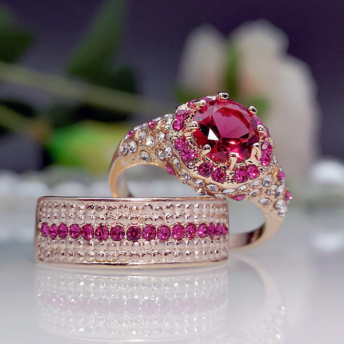 New Fashion Ruby Shape Ladies Ring