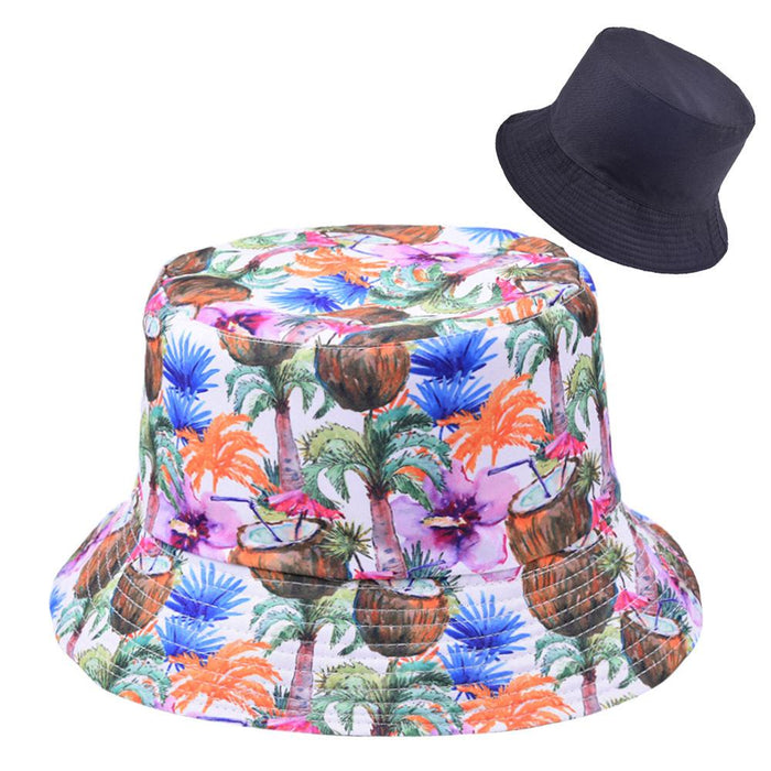 Multi-style Printed Fisherman Hat Outdoor Sun Hat Double-sided