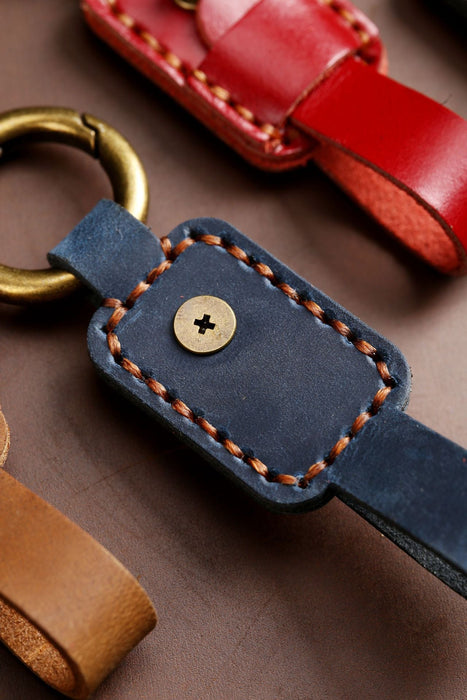 Fashion Simple Multicolour Leather Keychain