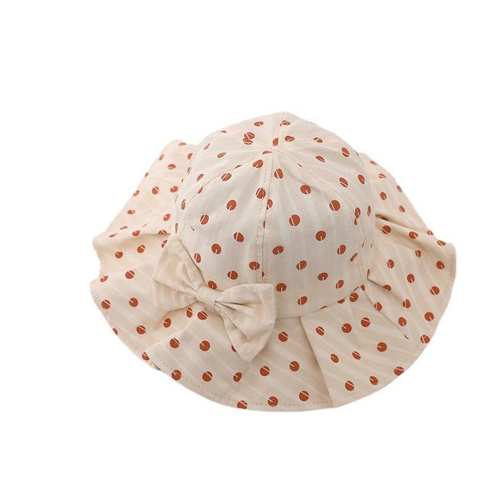 Cute Polka Dot Bow Children's Sun Hat