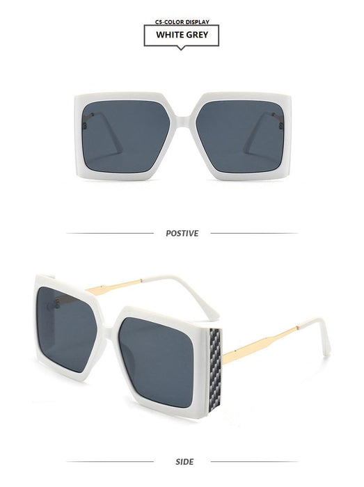 Square large frame Sequin light luxury Sunglasses